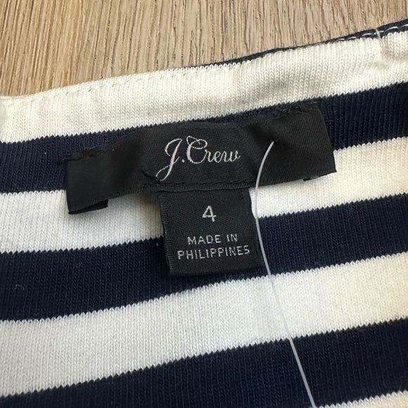 NWT J. Crew Navy and White Striped Midi Pencil Skirt - Picture 3 of 9